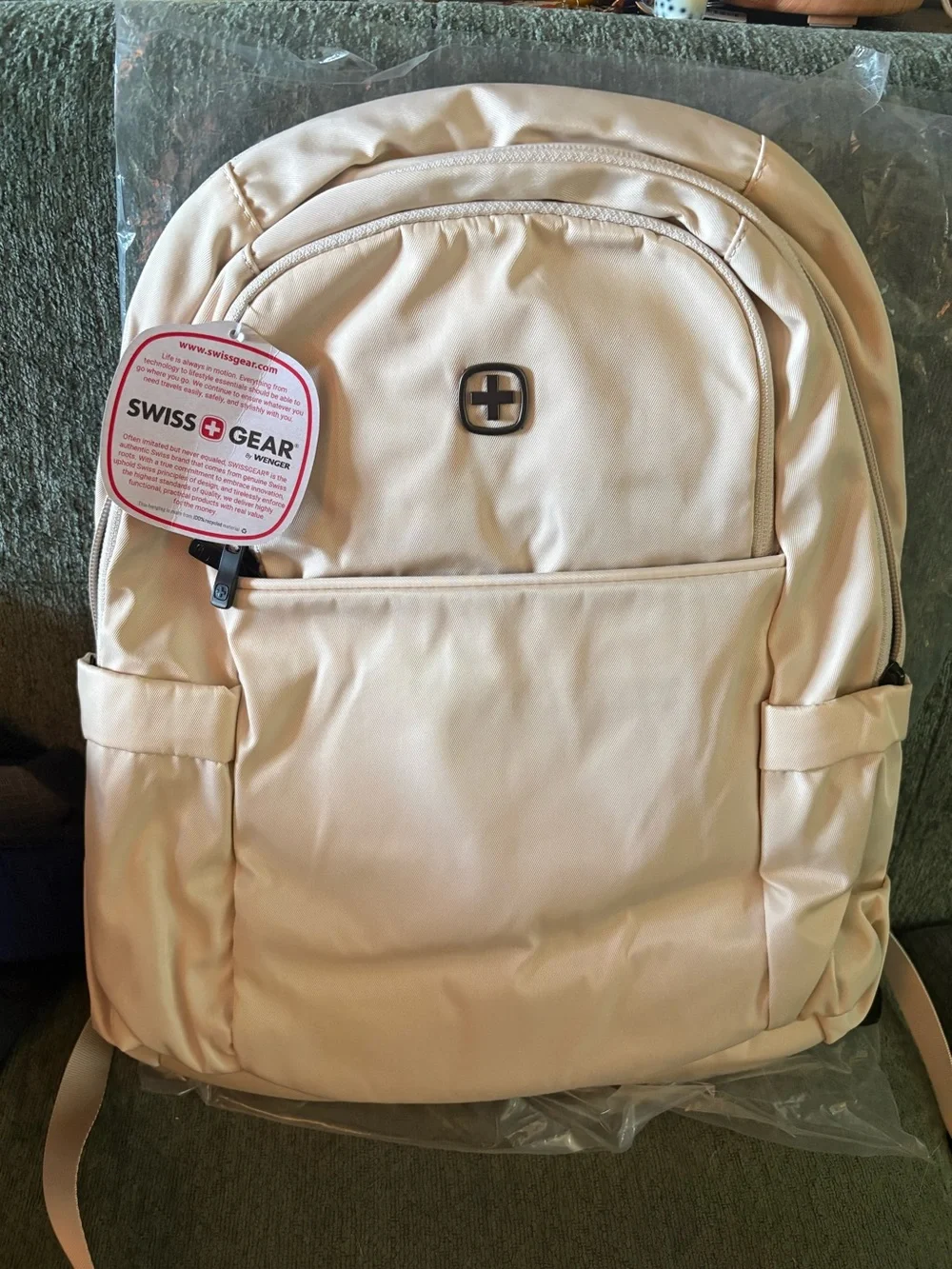 SwissGear Cream/Tan Laptop Backpack NWT